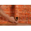 Orange Wool Anatolian Distressed Turkish Rug 4x7