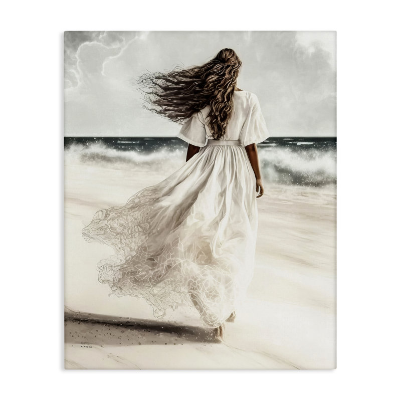 Art mural sur toile, "Beach Stroll Sea Spray" par Incado bp-719_CN, H 40 po x l 30 po