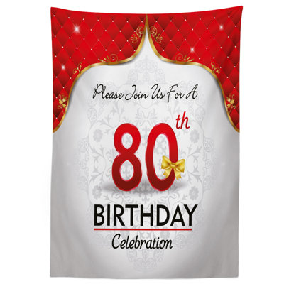 80th Birthday Tablecloth