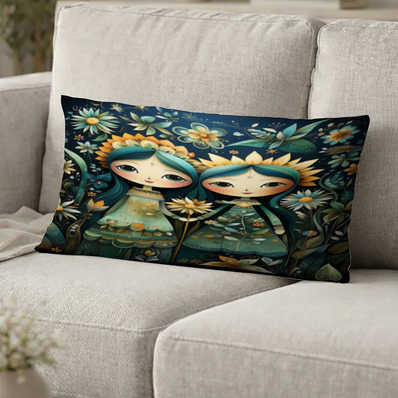 Coussin décoratif Rêves d'Oaxaca Mexicains - Coussin décoratif d'art mexicain, 12"H x 20"W