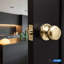 XFORT Bello Passage Knob Set Satin Chrome, Door Knob for Internal Wooden Doors, Complete Set with Tubular Latch-117546740