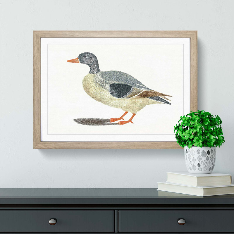 Duck by Johan Teyler - Framed Print, 36cm H x 48cm W x 2cm D, Oak Framed