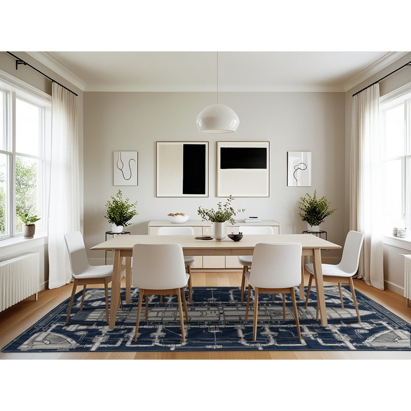 Tapis gris lavable à la machine, Rectangulaire 7 pi x 10 pi