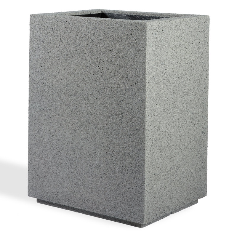 Boîte à fleurs en colonne pour l'extérieur 23 po x 18 po x 30 po Langer, Granite