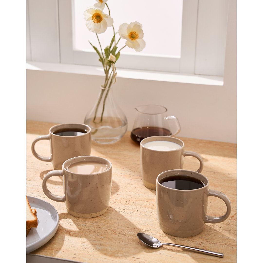 Daytona Stoneware Coffee Mug (Set of 4) Joss & Main 