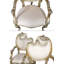 Paire de chaises d'appoint Platine