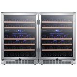 EdgeStar Four Zone 48'' Freestanding 92 Bottle Wine Refrigerator with Reversible Door