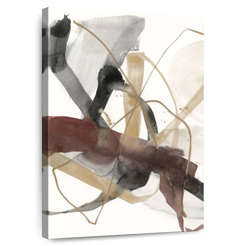 Avery Burgundy Interjection I, 12" H x 8" W
