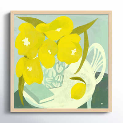 Chataignier Yellow Flowers and Lemon - Painting on Paper