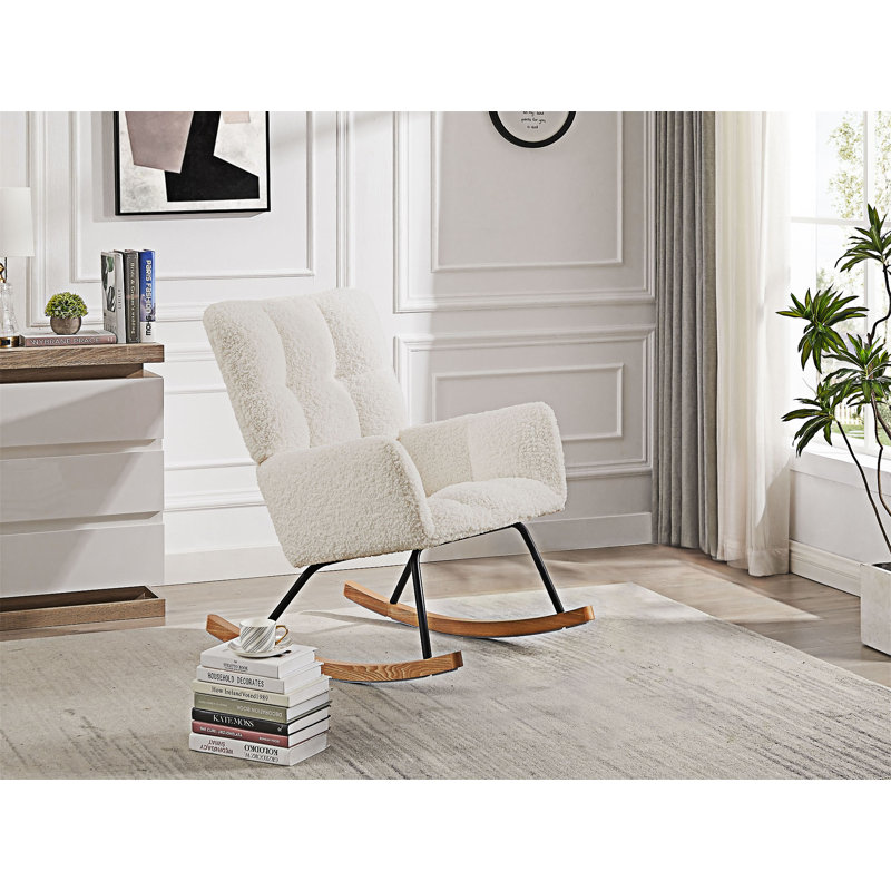 Chaise berçante rembourrée