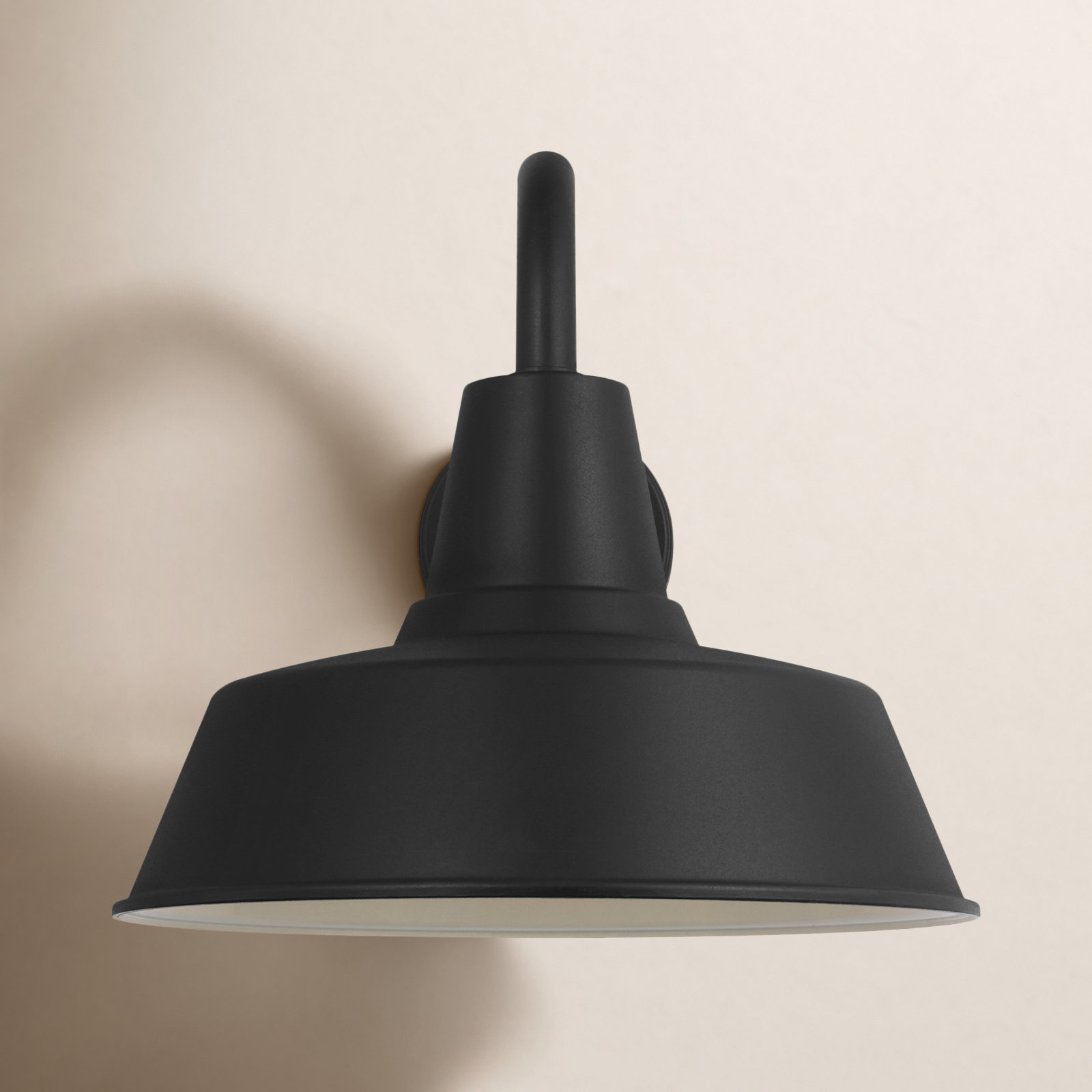 Single Light Dome Outdoor Wall Light, 13.5" H x 14" W x 21.13" D, No, Textured Black