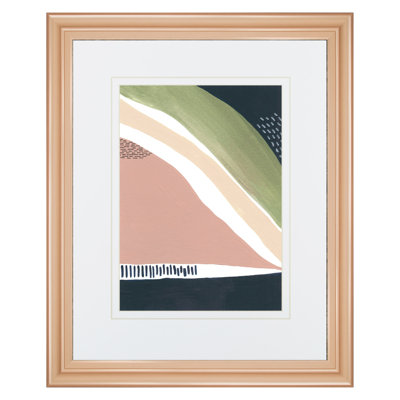 Simple Marks IV Wall Art - 34in x 40in - Tan Frame