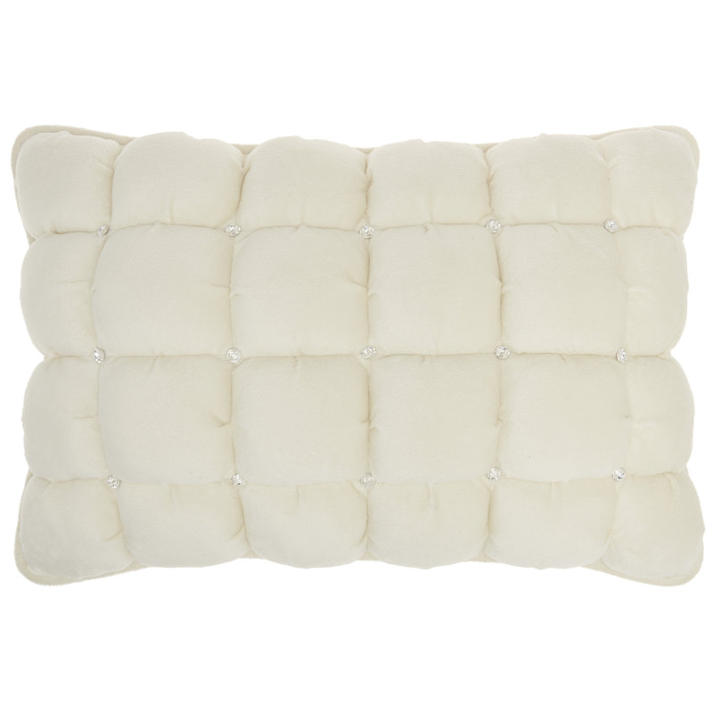  Housse de coussin rectangulaire et insert, Ivoire