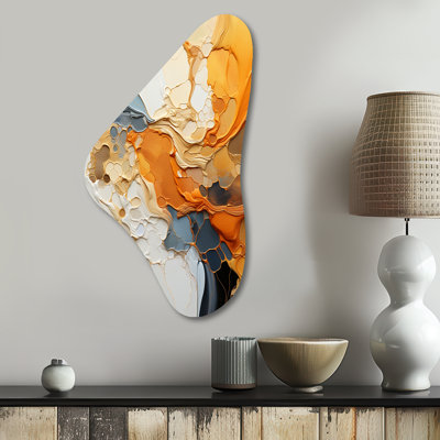 Clefa - Asymmetrical Line Art Metal Wall Art, Unique Shape Metal Wall Sculpture Print