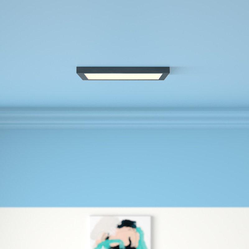 Verletta Glass LED Flush Mount, Black