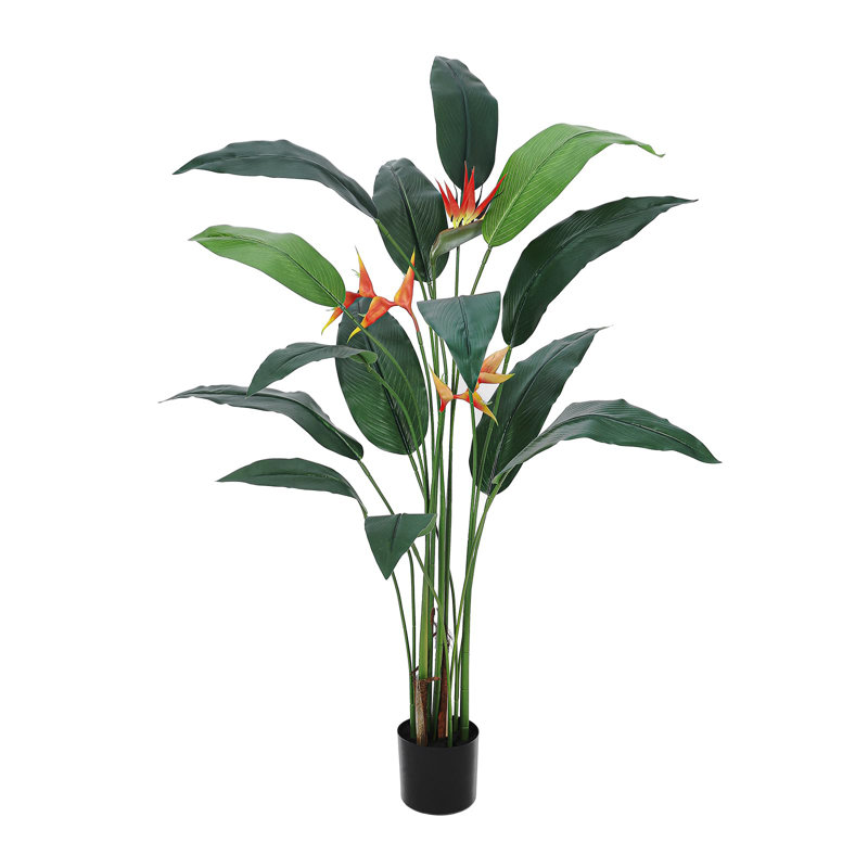 Faux palmier artificiel oiseau de paradis, 1, H 84 po x l 6 po x P 6 po