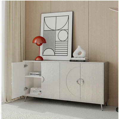 Armoire de rangement moderne à 4 portes en bois laqué Modern