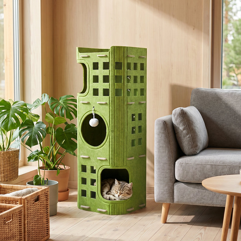 Polyester Pet Bed, 90cm H x 37cm W x 37cm D, Green