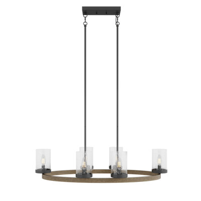 Ashveer 6 - Light Wagon Wheel Chandelier