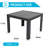 Outdoor Aluminum Coffee Table 23.6" L x 23.6" W x 17.7" H Modern Patio Side Table-251802108