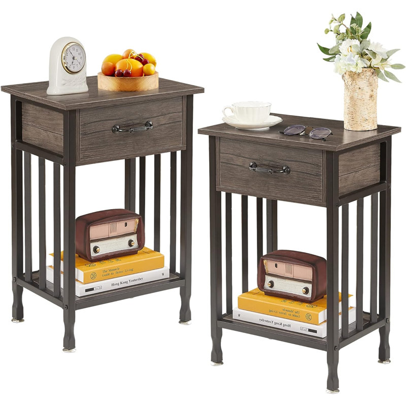 Gefell End Table Set, Gray
