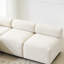 83 po Canapé modulaire 4 pièces avec dossier rond, structure, mousse confortable à haute résilience, assise en mousse facile à assembler, conception flexible