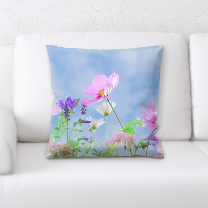 Close Up Microsuede Reversible Throw Pillow