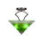 Zilo Semi-Flush 2-Bulbs Shown In Dark Granite Finish With 12" Amber Crystal Glass-32415721-32415718