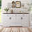Wooden 63" Fluted Storage Sideboard - 4-Door 3-Drawer Coffee Bar Console For Living Room & Dining Room-79377619