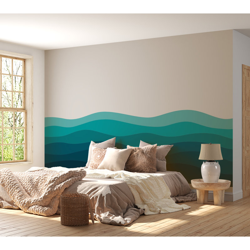 Premium Wallpaper Wall Mural - Abstract Waves, 96" L x 120" W