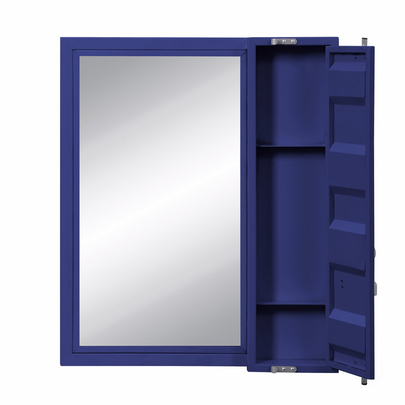 Miroir de salle de bain, Bleu