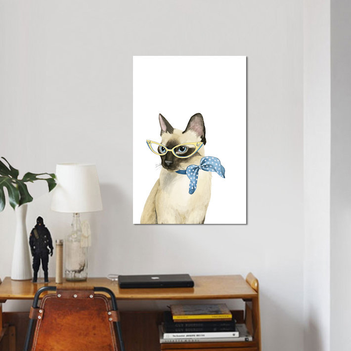 «Cool Cat II», impression sur toile, H 12 po x l 8 po x P 0,75 po, Toile tendue, Pas de tapis