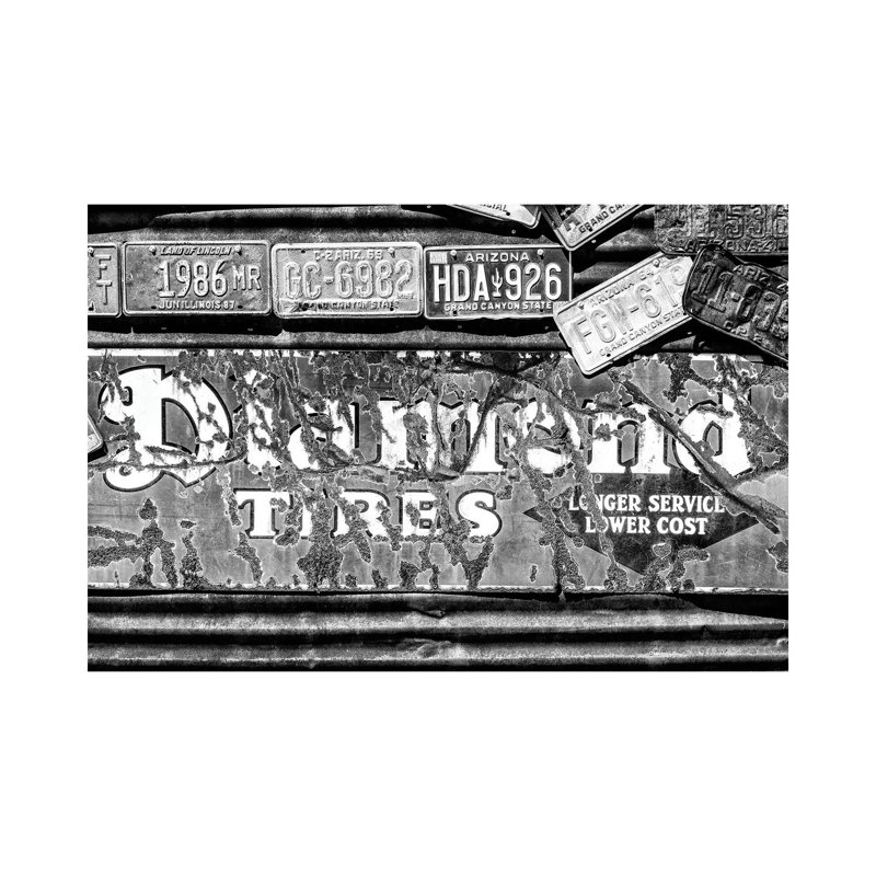 Arizona Series - Route 66 Original Diamond Tires 1 Piece Wrapped Canvas Wall Art, 101.6 cm H x 66.04 cm W x 1.91 cm D