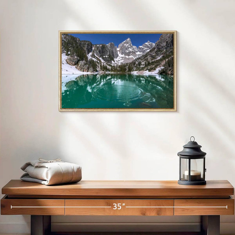 Delta Lake Grand Teton, 19 po x 13 po, Cadre flottant en bois naturel