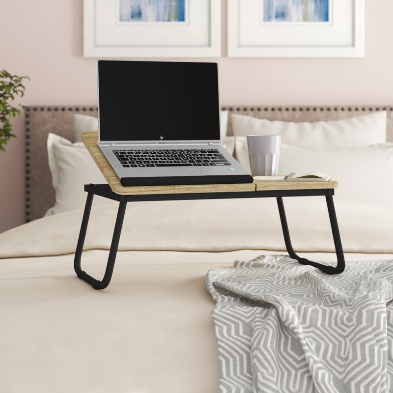Plateau pour ordinateur portable Cleveland, Naturel/rose