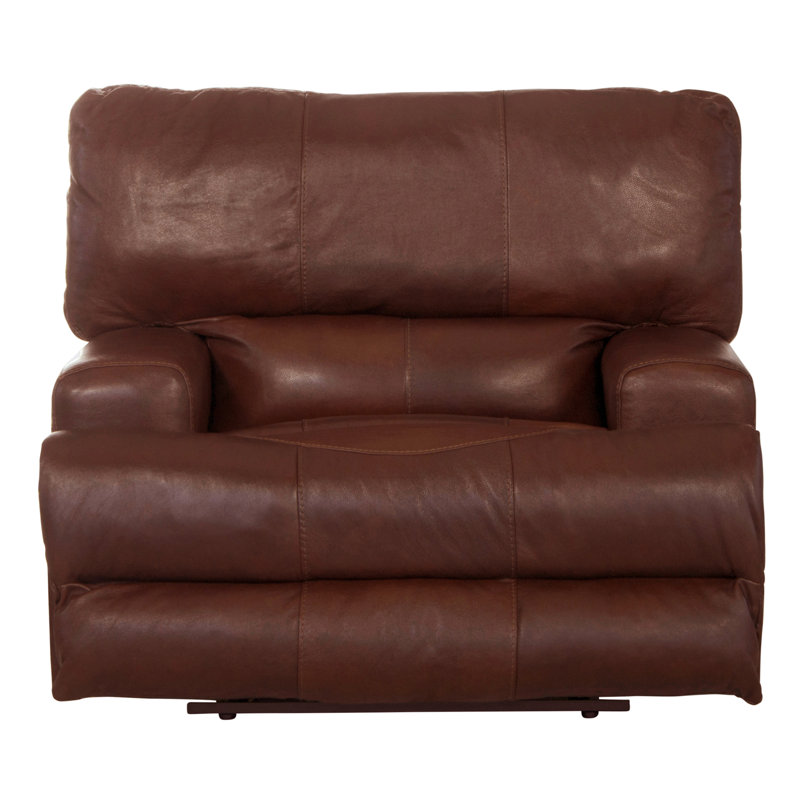 Fauteuil inclinable électrique Anjuman, Non, Électrique, Cuir véritable noyer