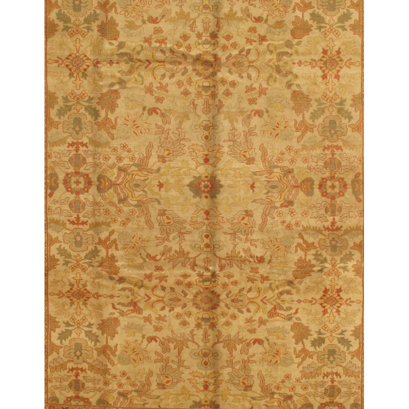 Tapis beige / rouille / beige en laine noué à la main Ziegler Sultanabad