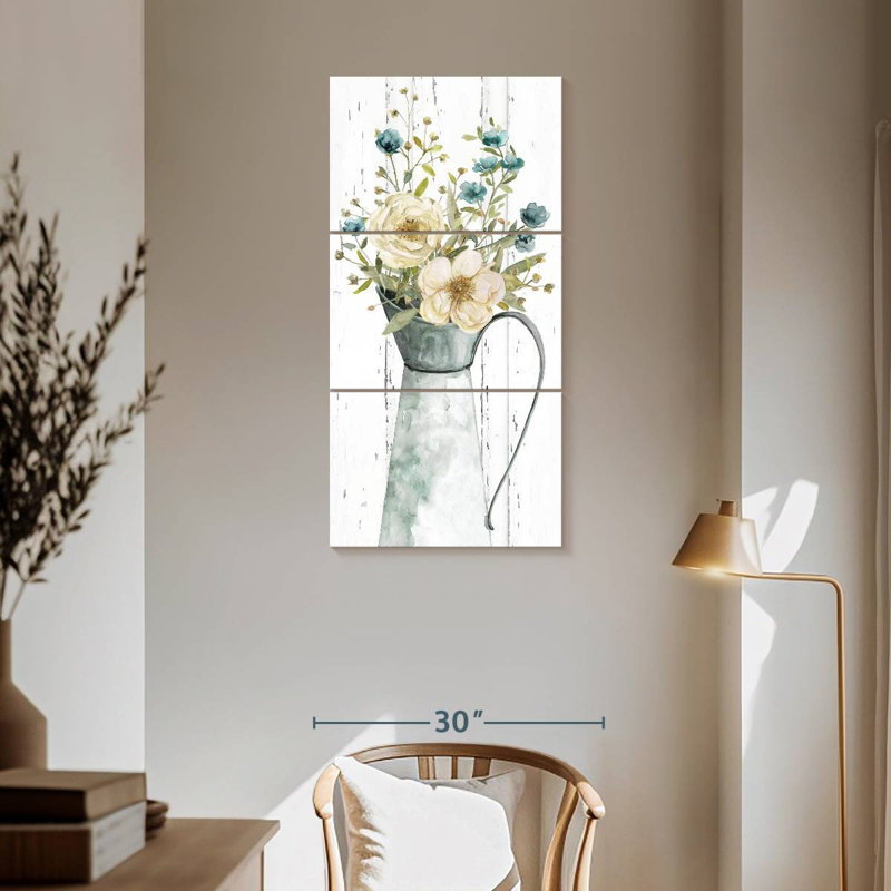 Bouquet de fleurs de ferme II, H 62 po x l 30 po
