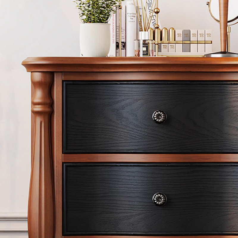 Classic Column Drawer Cabinet, Brown/Black