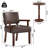 Nondas 32.6'' Tall Living Room Accent Chairs with End Table,Leather Accent Armchair-57253096