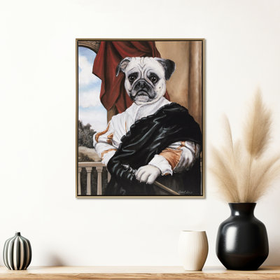 Charming Captain's Guard Art Piece - In Imperial With Poise 16.5"W X 20.5"H Golden Ornament Frame Framed Picture Pose Hanging