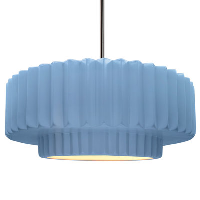 Luminaire suspendu tambour 1 lumière Gela