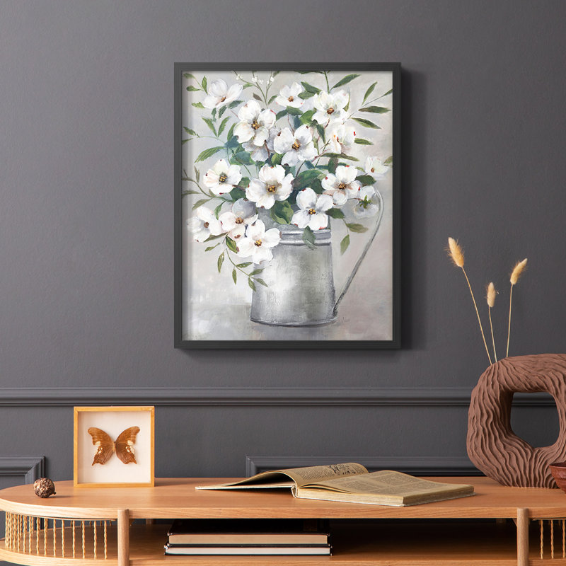 Cadeaux du printemps II, reproduction encadrée - bois massif, Noir, H 28 po x l 22 po
