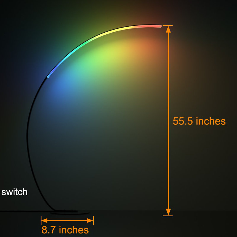 Kalonice 69'' Matte LED Arched Floor Lamp