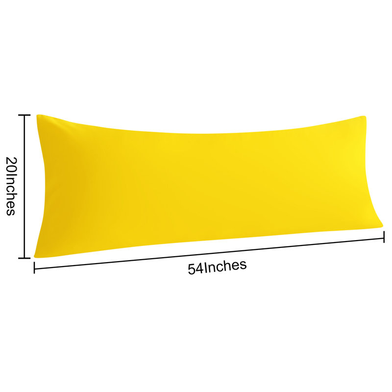 Taie d'oreiller pour le corps en microfibre, ensemble de taies d'oreiller douces avec fermeture portefeuille, 137 cm L × 51 cm H
