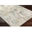 Tapis abstrait en polyester tissé à la machine à motif abstrait olive / turquoise / beige-973751897