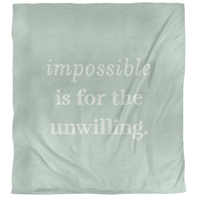 Housse de couette simple quote impossible, Housse de couette pour grand lit, Vert / blanc