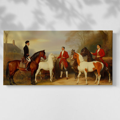 Série d'animaux rétro -XI - Toile tendue avec châssis encadré - Prêt à être accroché