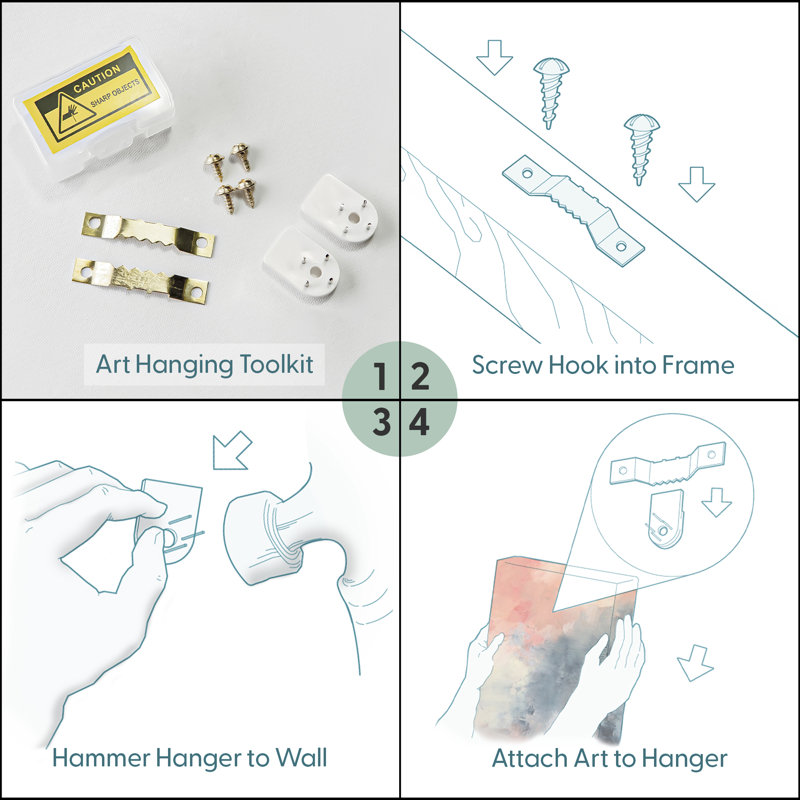 Rectangle, cercle et Polygones Intesect Together - reproduction de cadre flottant sur toile, H 24 po x l 16 po x P 1,5 po