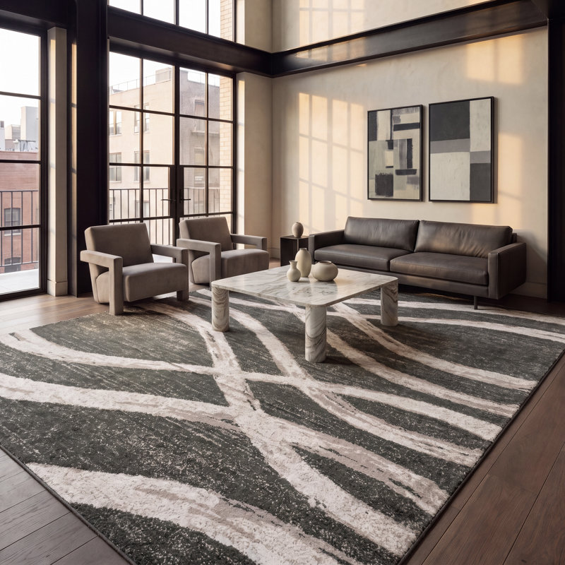 Cadon Performance Abstract Rug, Rectangle 10' x 14'